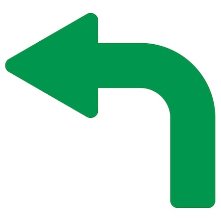 Identity Group 90 Degree Left Arrow, Green, 15", 8612GR, PK10 8612GR